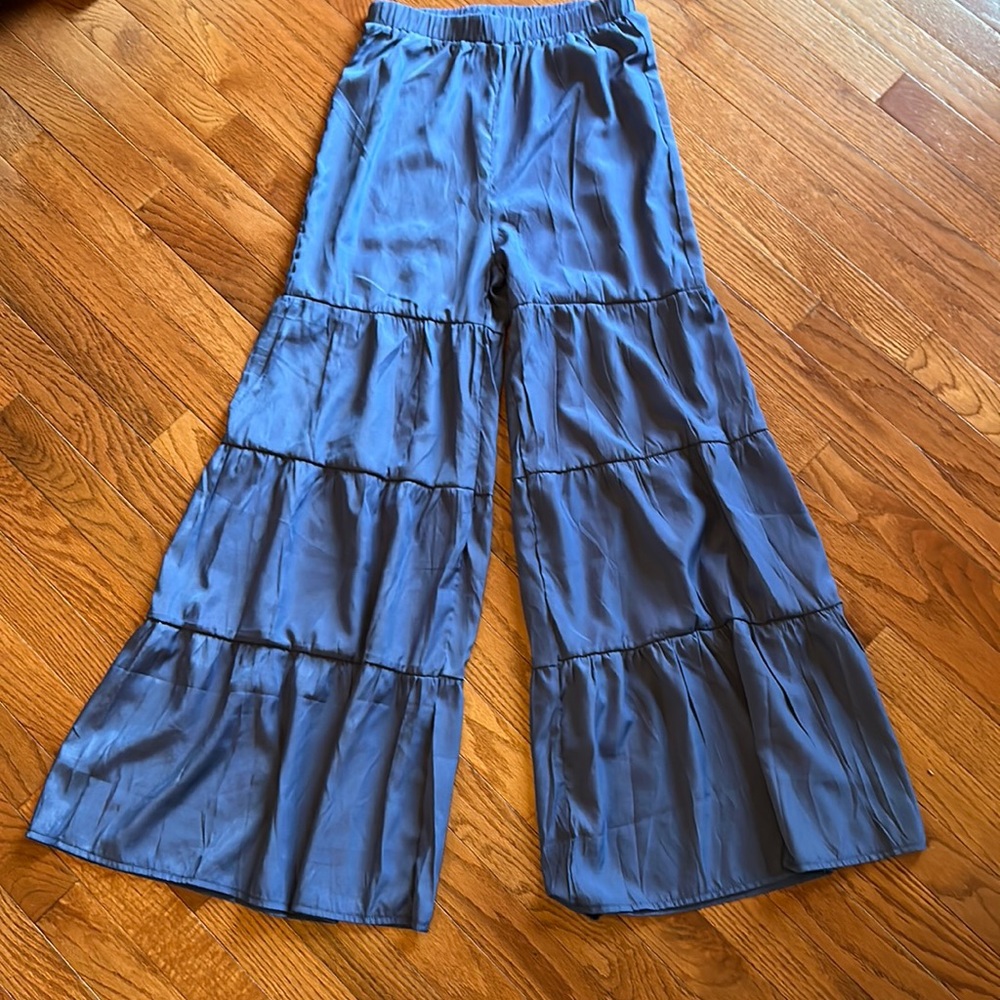 SHEIN Blue Wide Leg Pants